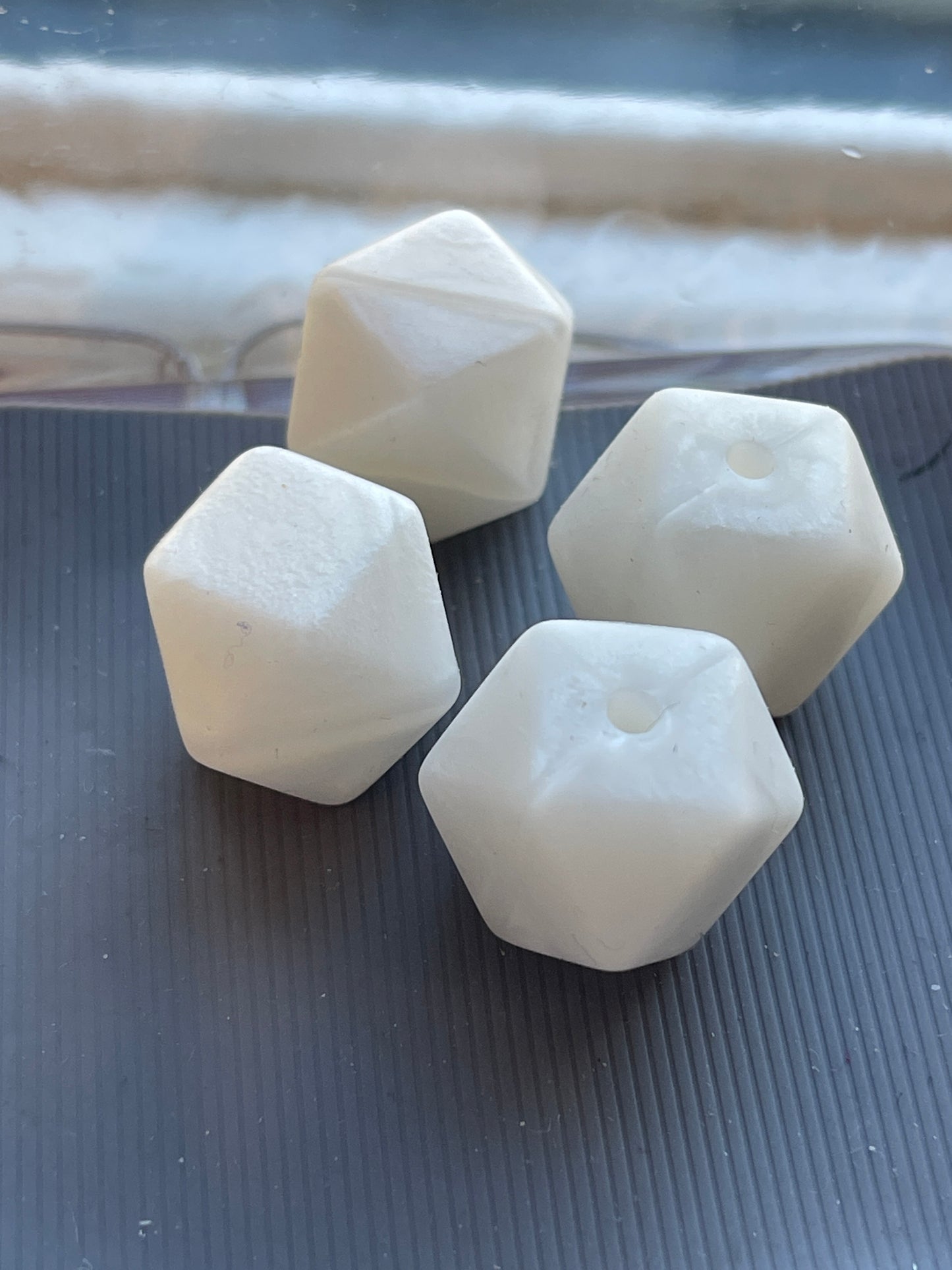 14.3mm SILICONE HEX BEADS (62 Options & Discount Scoop)