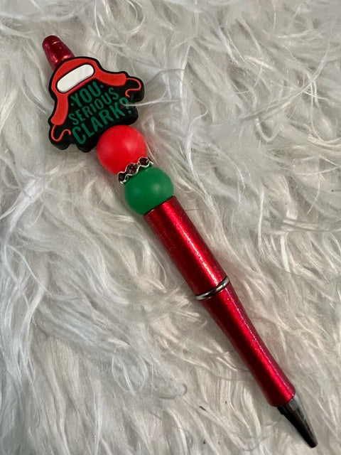 CUSTOM PREMADE Clearance PEN-CHRISTMAS-CLARK-RED METALLIC PEN COMPLETE
