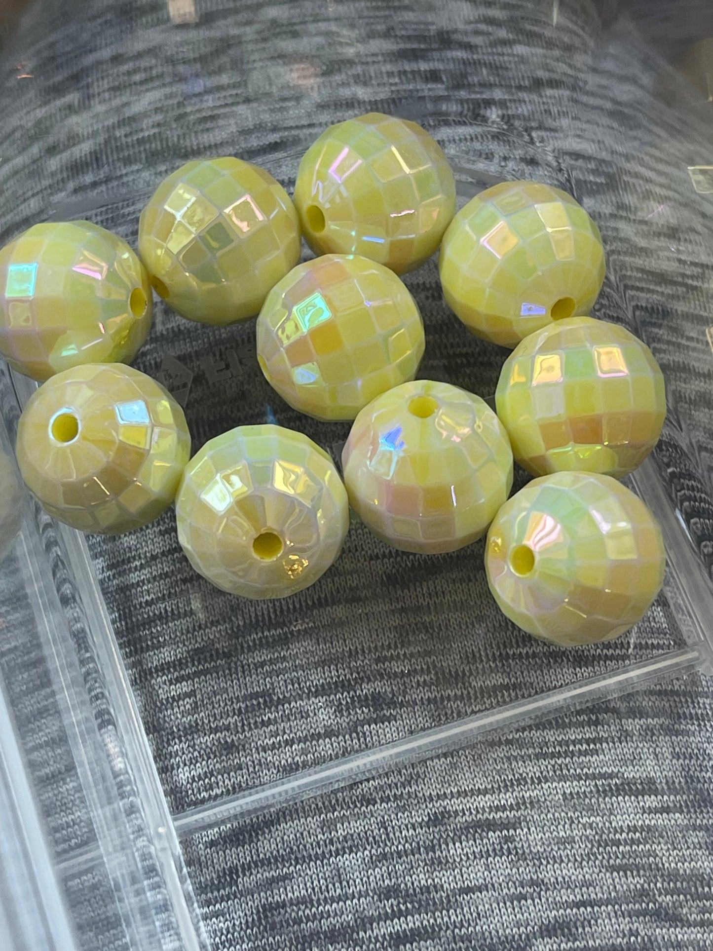 16mm ACRYLIC BEAD Disco Ball w/ ABS Shine (12 Options)