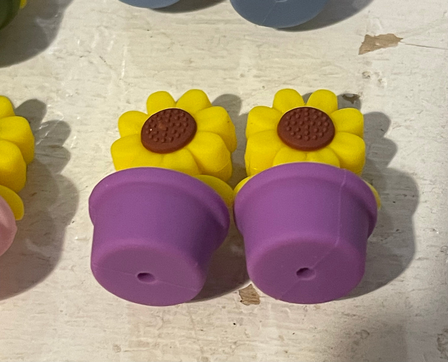 SILICONE FOCAL - Flowers in a Pot (10 options)