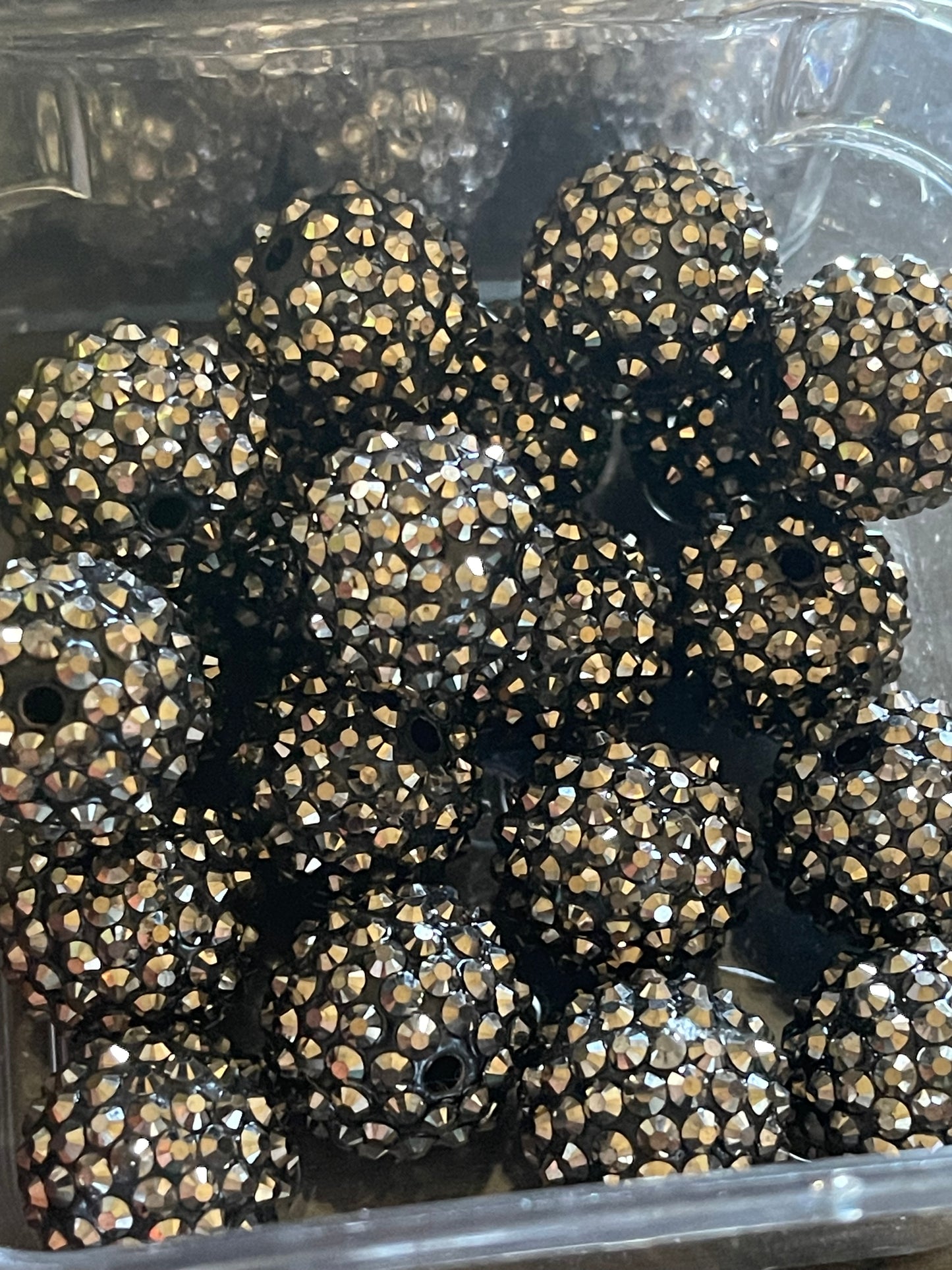 20mm CHUNKY RHINESTONE bubblegum Bead (15 Options)