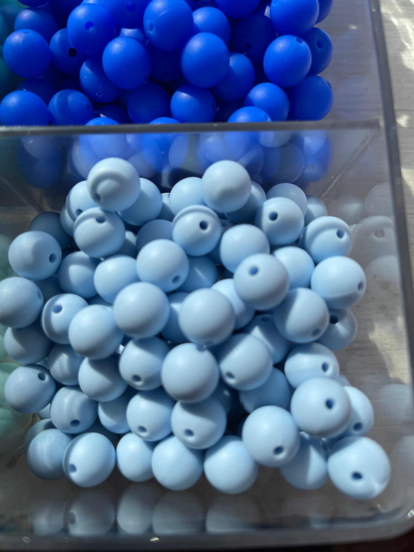 12mm SILICONE BEADS- Blues, Greens, & Purple
