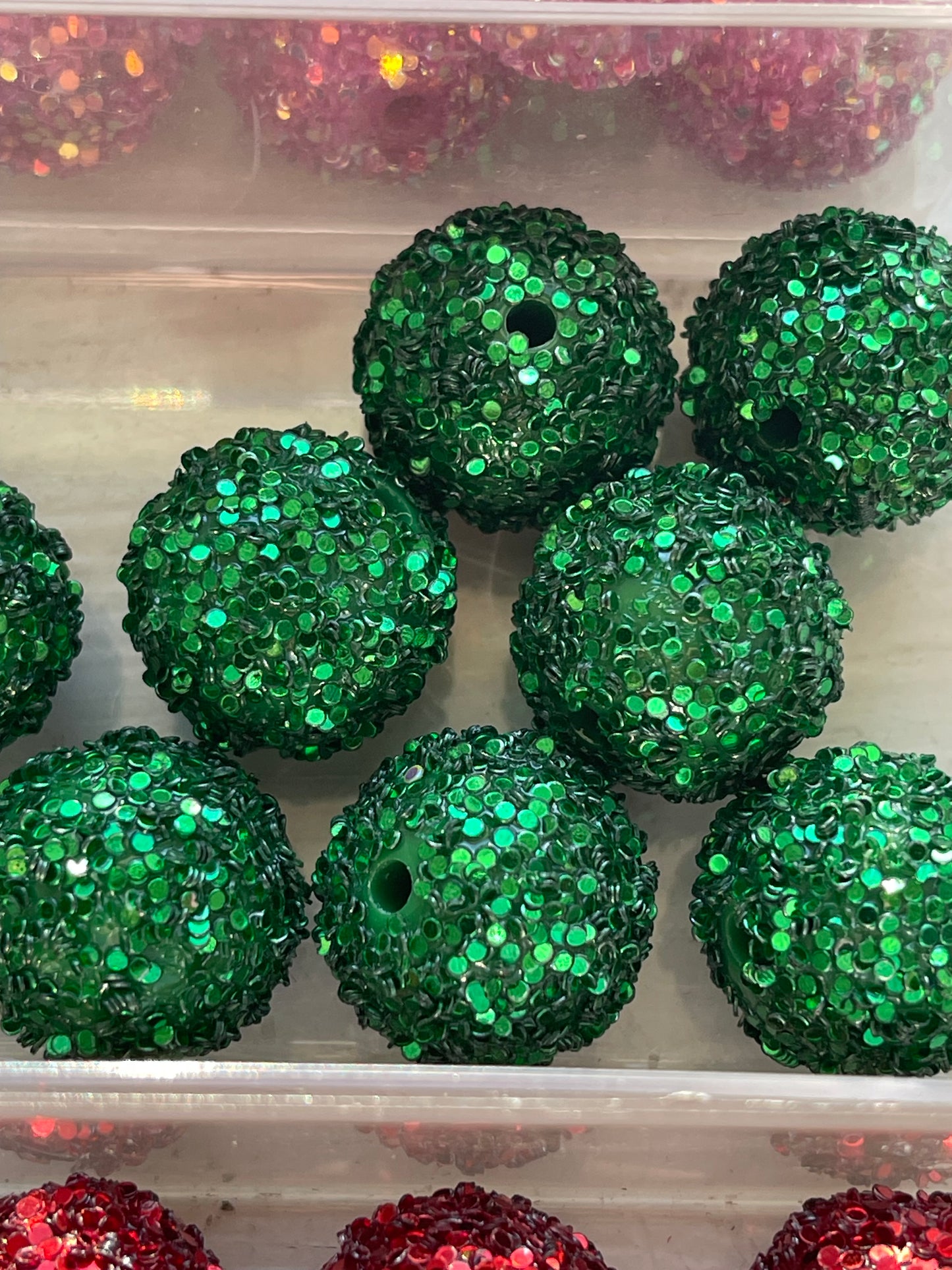 18mm Glitter BEADS (2 Options)