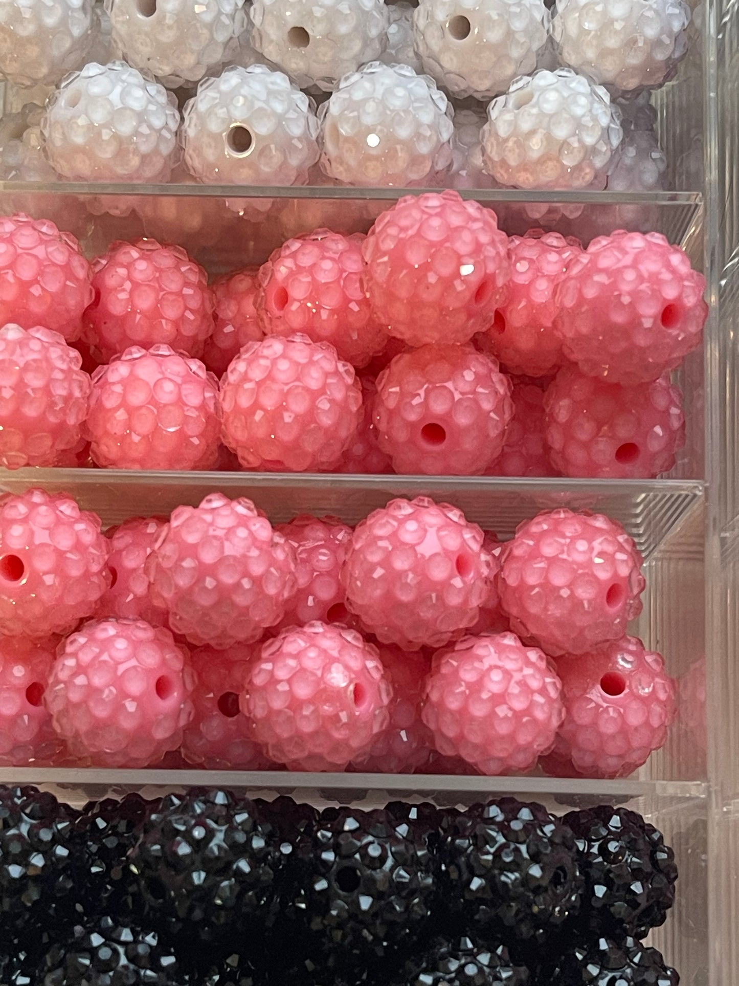 16mm CHUNKY RHINESTONE bubblegum Bead (15 Color Options)