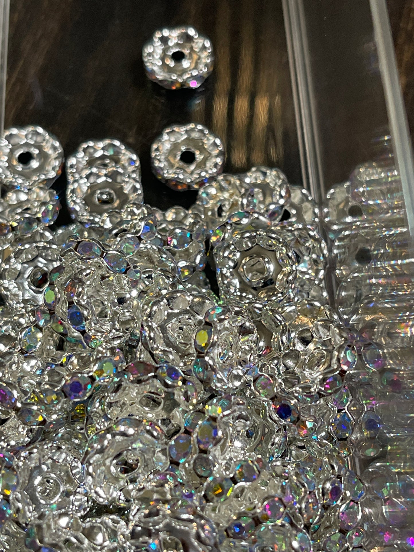 SPACERS-12mm WAVY RHINESTONES  4 Options