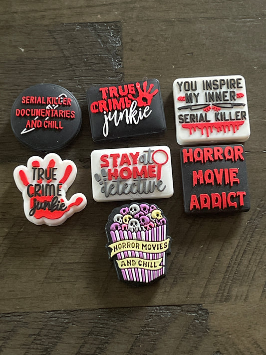 SILICONE FOCAL- Crime and Horror (7 Options)