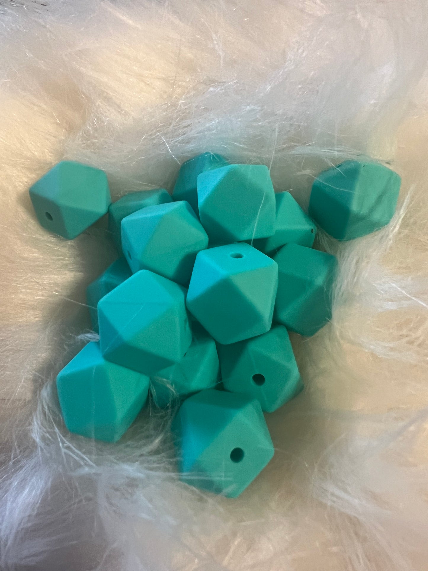14.3mm SILICONE HEX BEADS (62 Options & Discount Scoop)