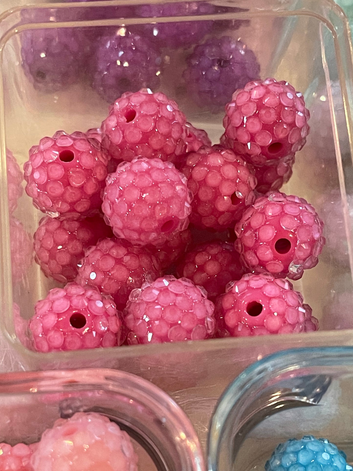 16mm CHUNKY RHINESTONE Bead (25 Color Options)
