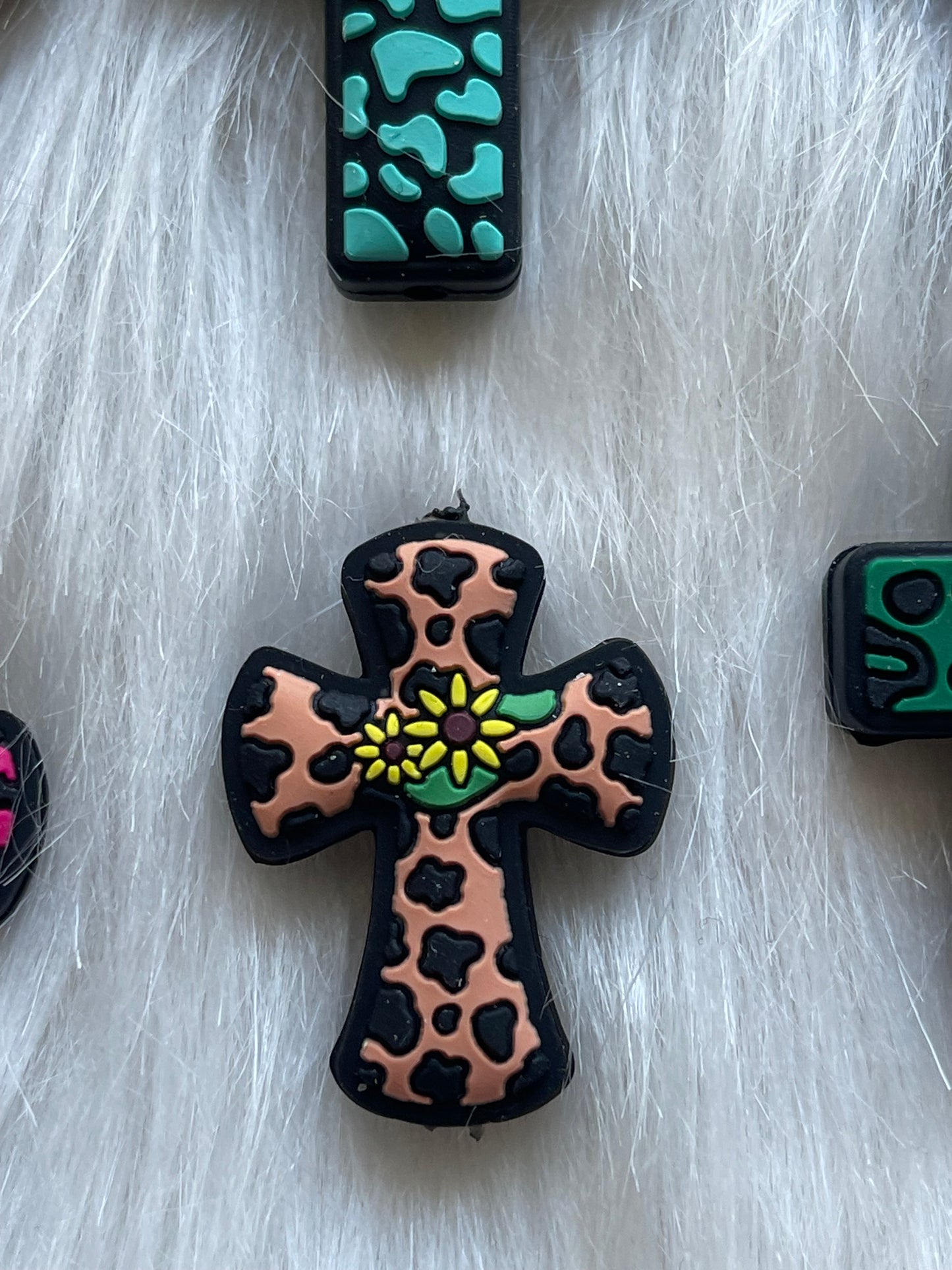 SILICONE FOCAL- Cross, Jesus, Faith (18 Options & Discount Scoops)