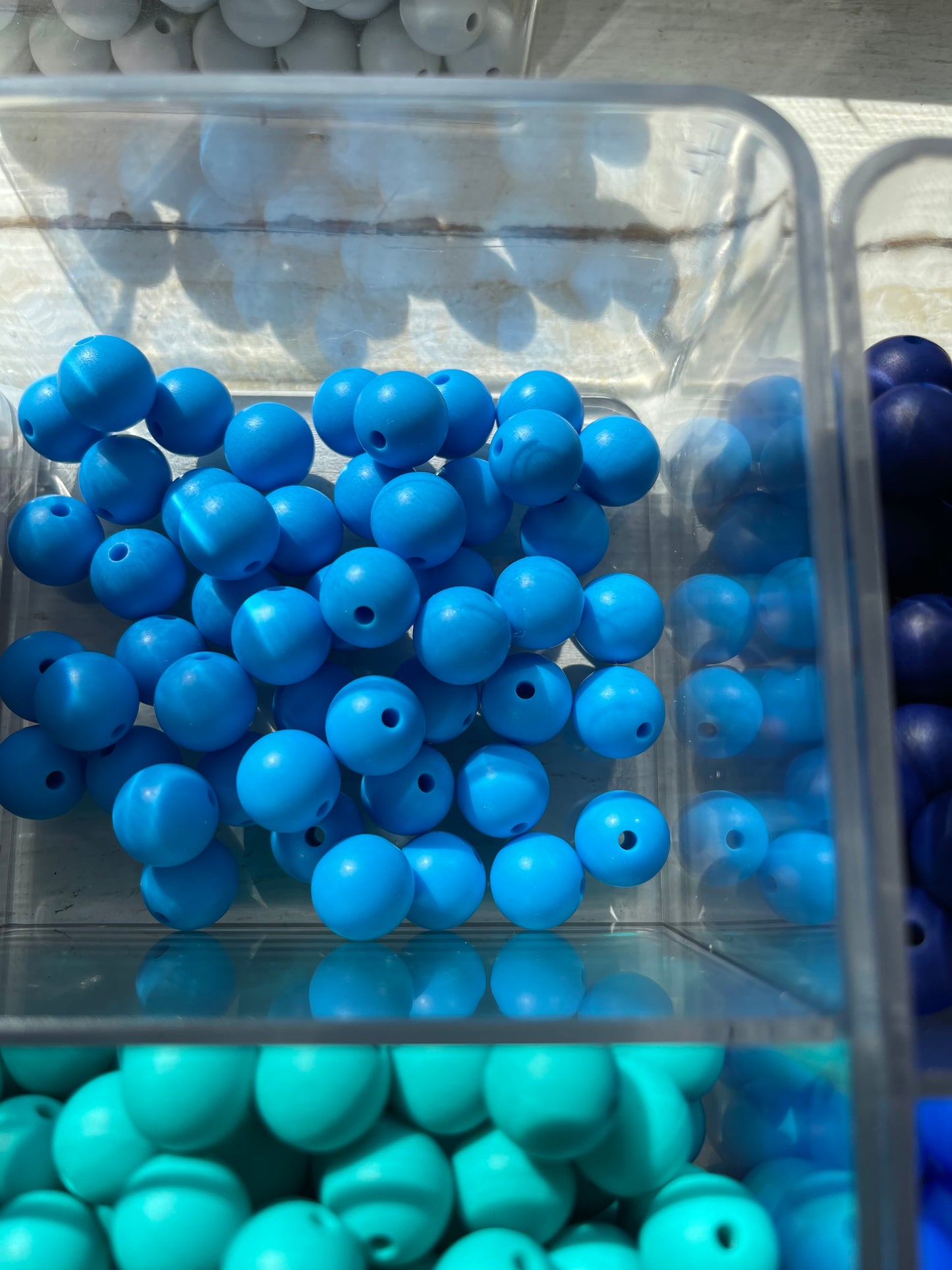 12mm SILICONE BEADS- Blues, Greens, & Purple