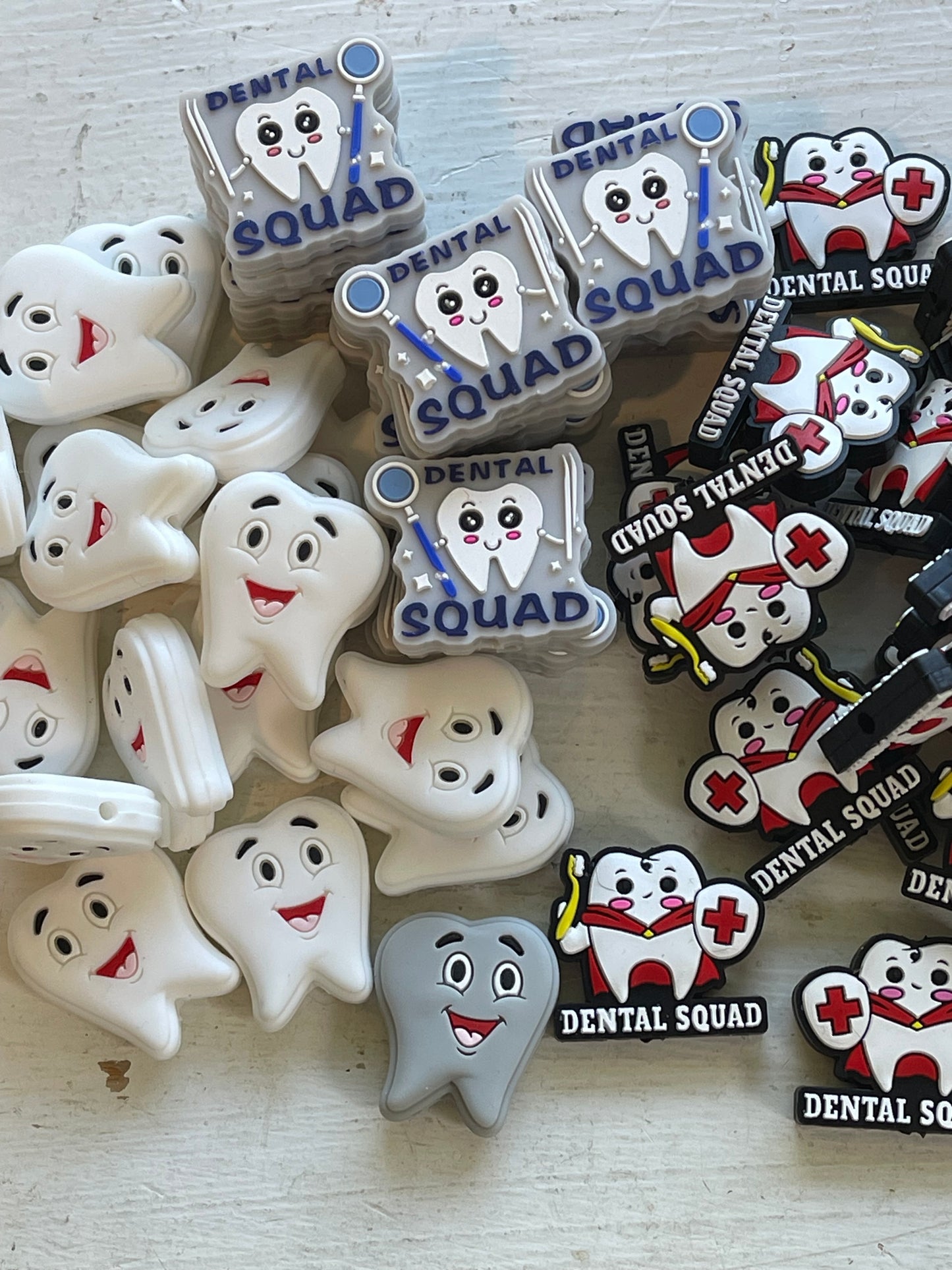 SILICONE FOCAL- Dental Squad or Dentist Tooth (4 options)