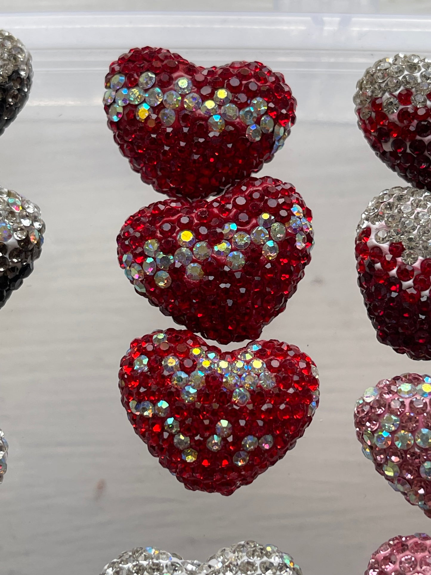 23mm Rhinestone Hearts (18 Options) (Rhinestone Heart only-Focal sold separately)
