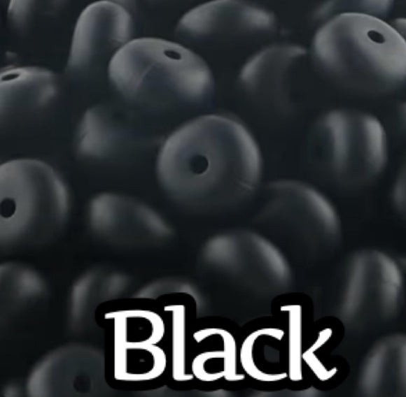 14mm SILICONE Abacus BEAD SPACERS (12 Color Options)