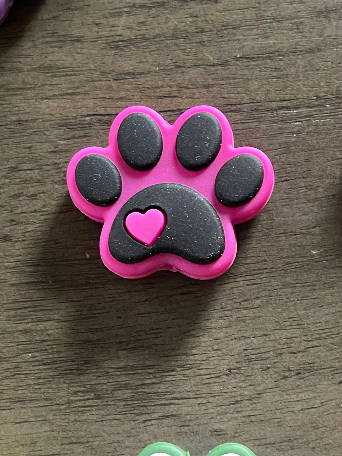 SILICONE FOCAL- paw prints (15 Options)