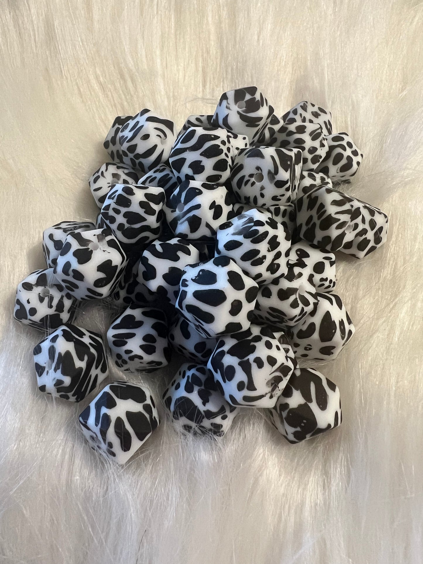 14.3mm SILICONE HEX BEADS (62 Options & Discount Scoop)