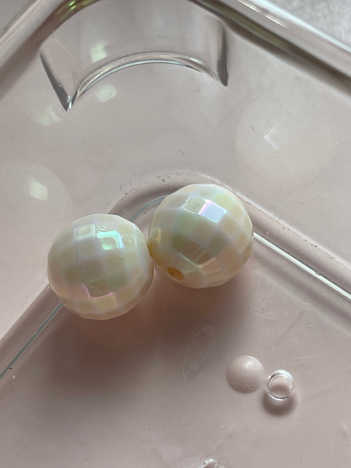16mm ACRYLIC BEAD Disco Ball w/ ABS Shine (14 Options)