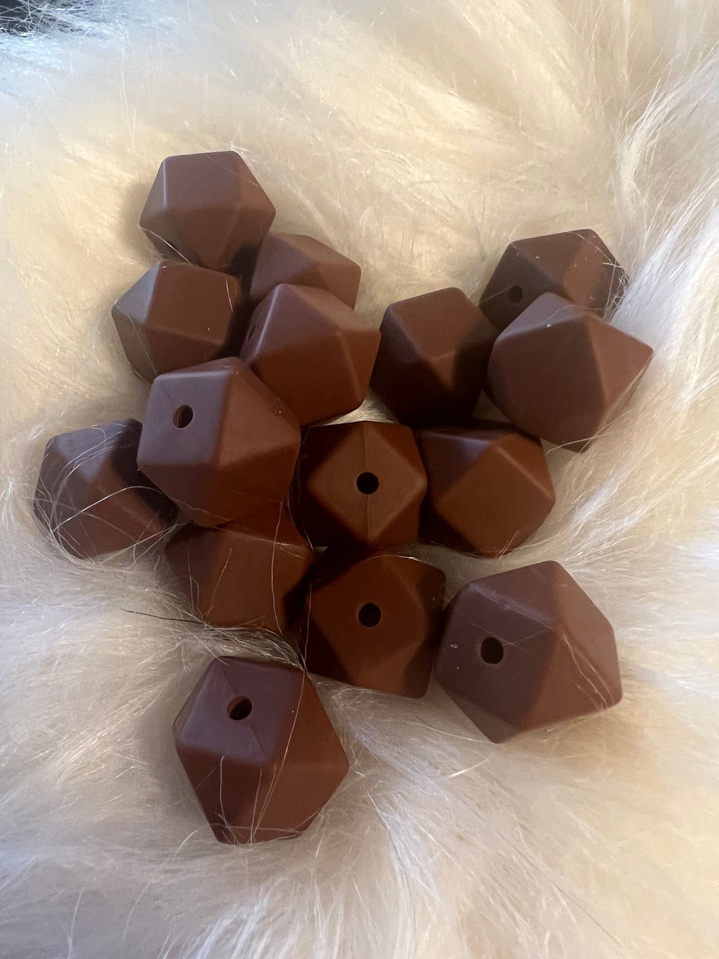 14.3mm SILICONE HEX BEADS (62 Options & Discount Scoop)