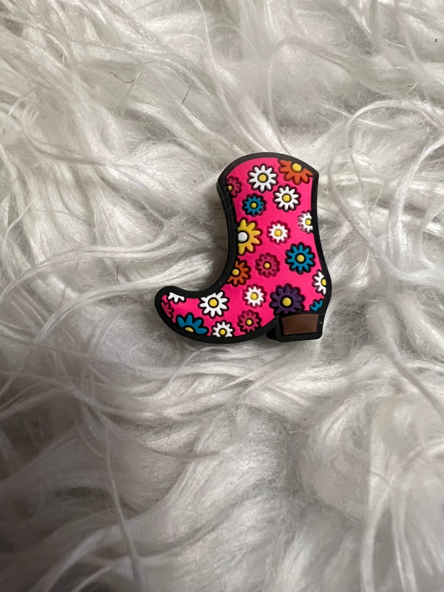 SILICONE FOCALS- flowery Boots (pick your color)