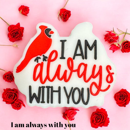 SILICONE FOCAL- I am always with you -Cardinal Bird