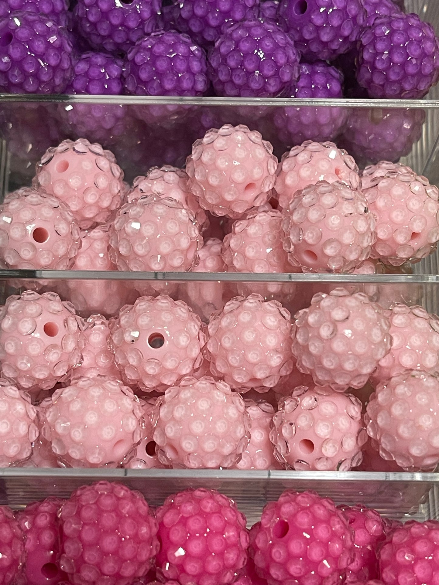 16mm CHUNKY RHINESTONE bubblegum Bead (15 Color Options)