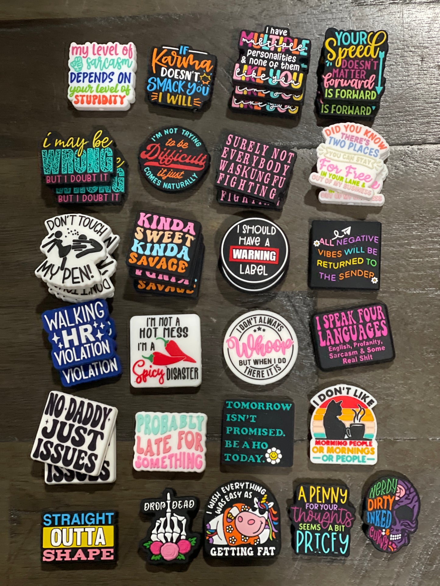 SILICONE FOCAL - Sarcasm Theme-Low Inventory
