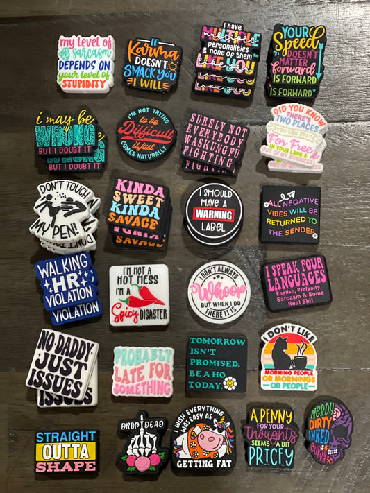 SILICONE FOCAL - Sarcasm Theme-Low Inventory
