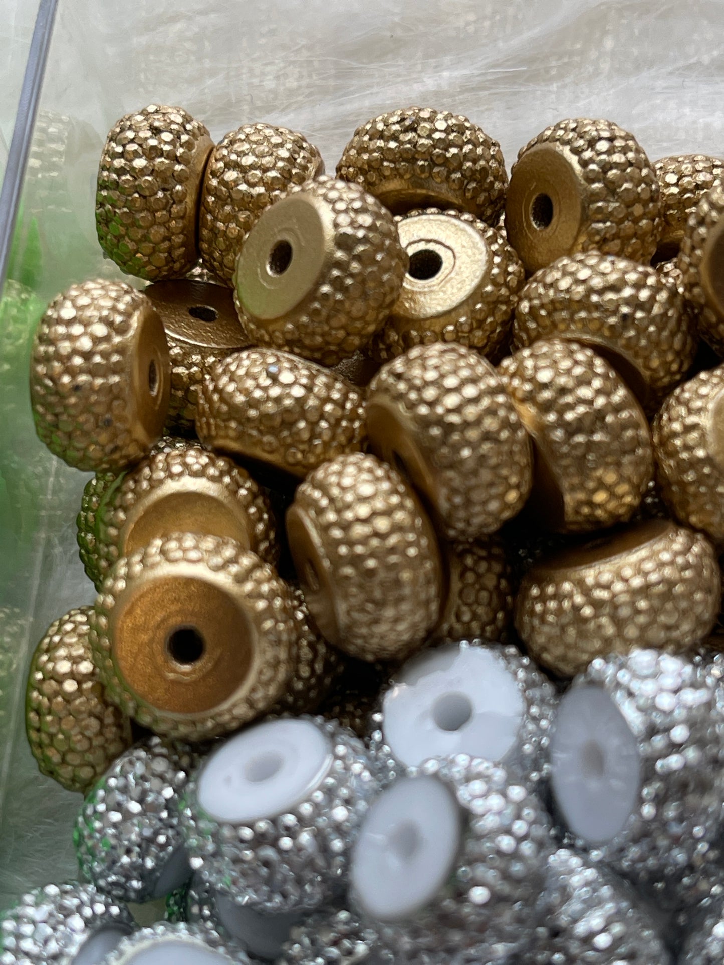 SPACERS-12mm RHINESTONES (Thicks) (4 Color Options)