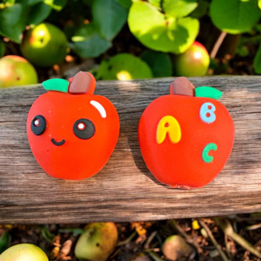 3D SILICONE FOCAL- Apple  w/ABC on backside