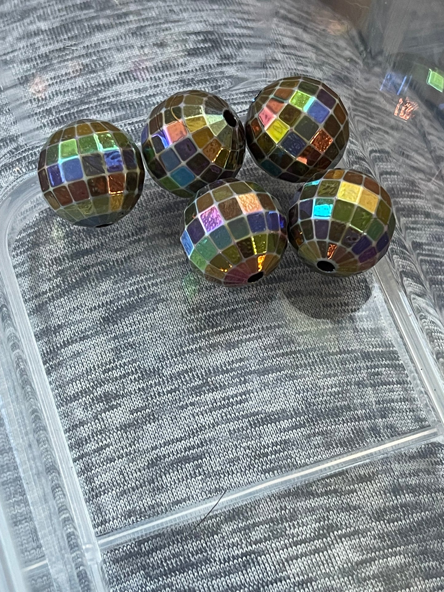 16mm ACRYLIC BEAD Disco Ball w/ ABS Shine (12 Options)