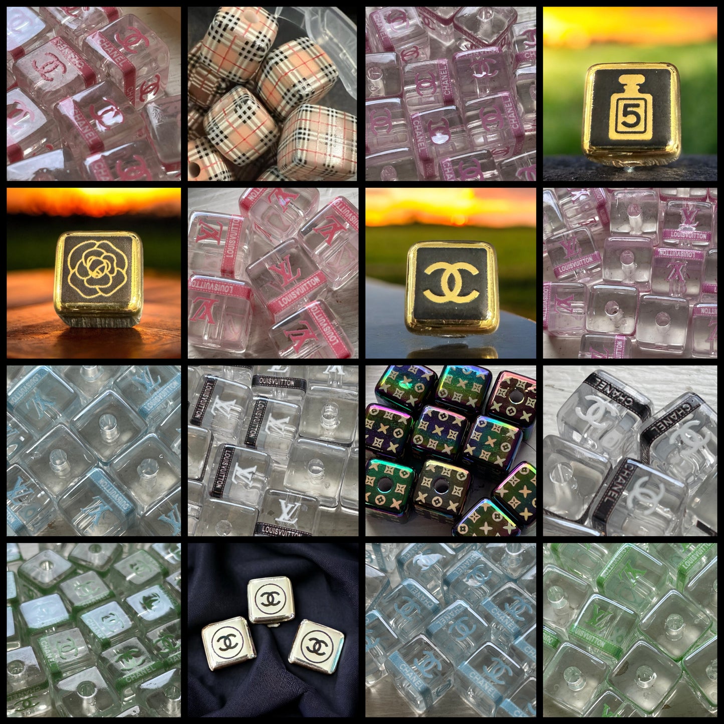 15mm CUBES- Designer inspired (14 OPTIONS)