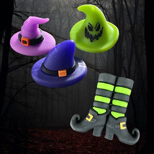3D SILICONE FOCAL- Witch Hat/Boots (4 Options)