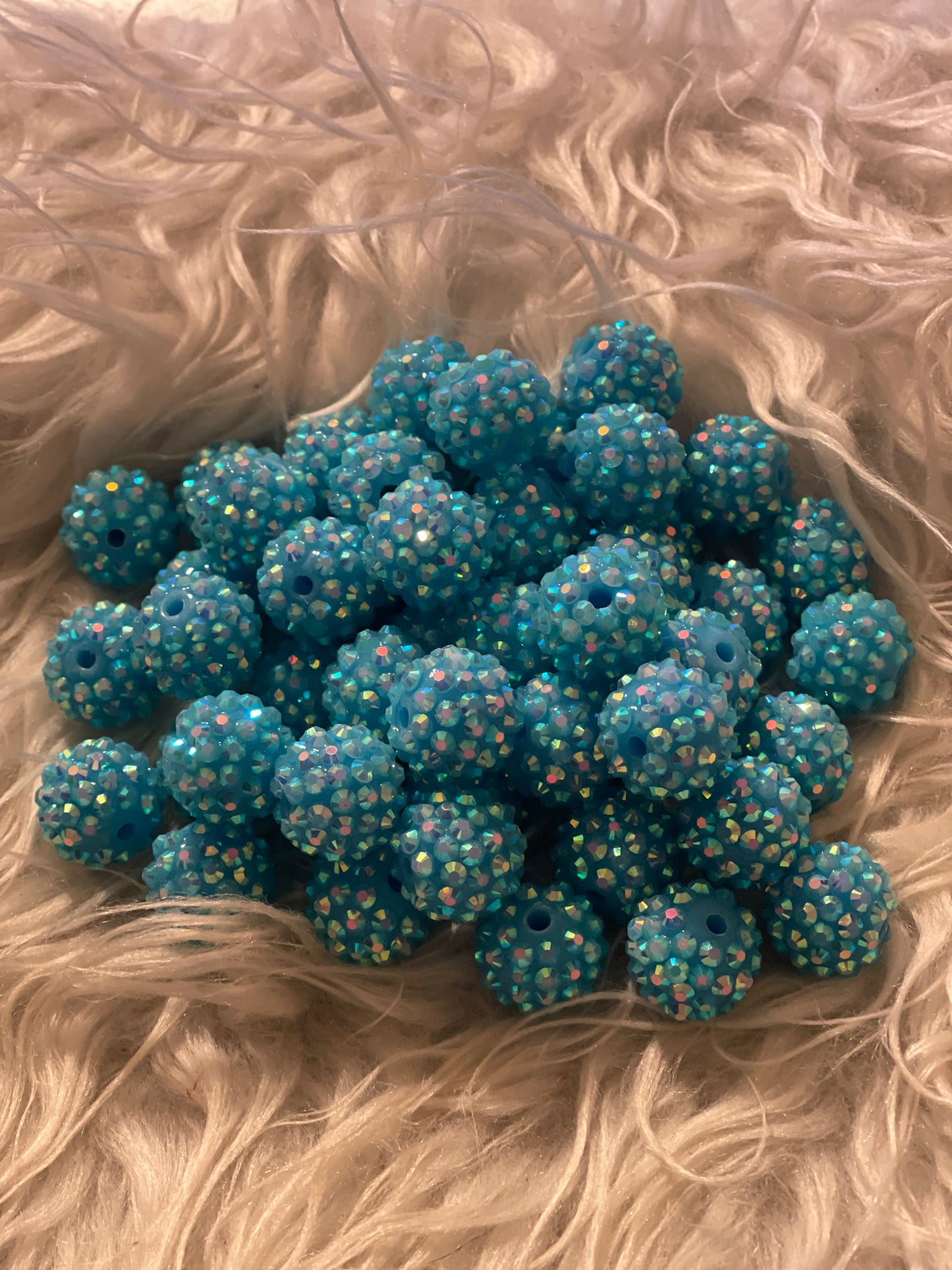16mm CHUNKY ABS RHINESTONE Bead (15 Color Options)