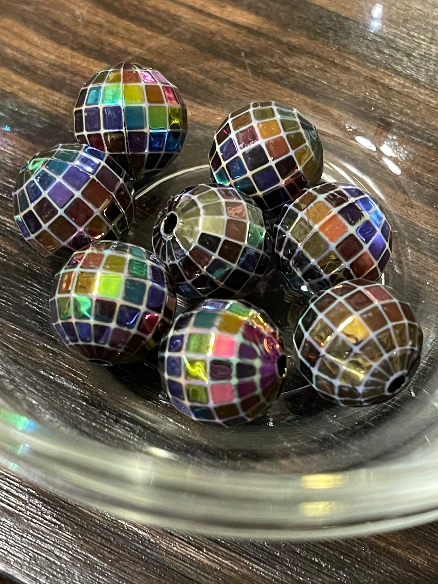 16mm ACRYLIC BEAD Disco Ball w/ ABS Shine (12 Options)