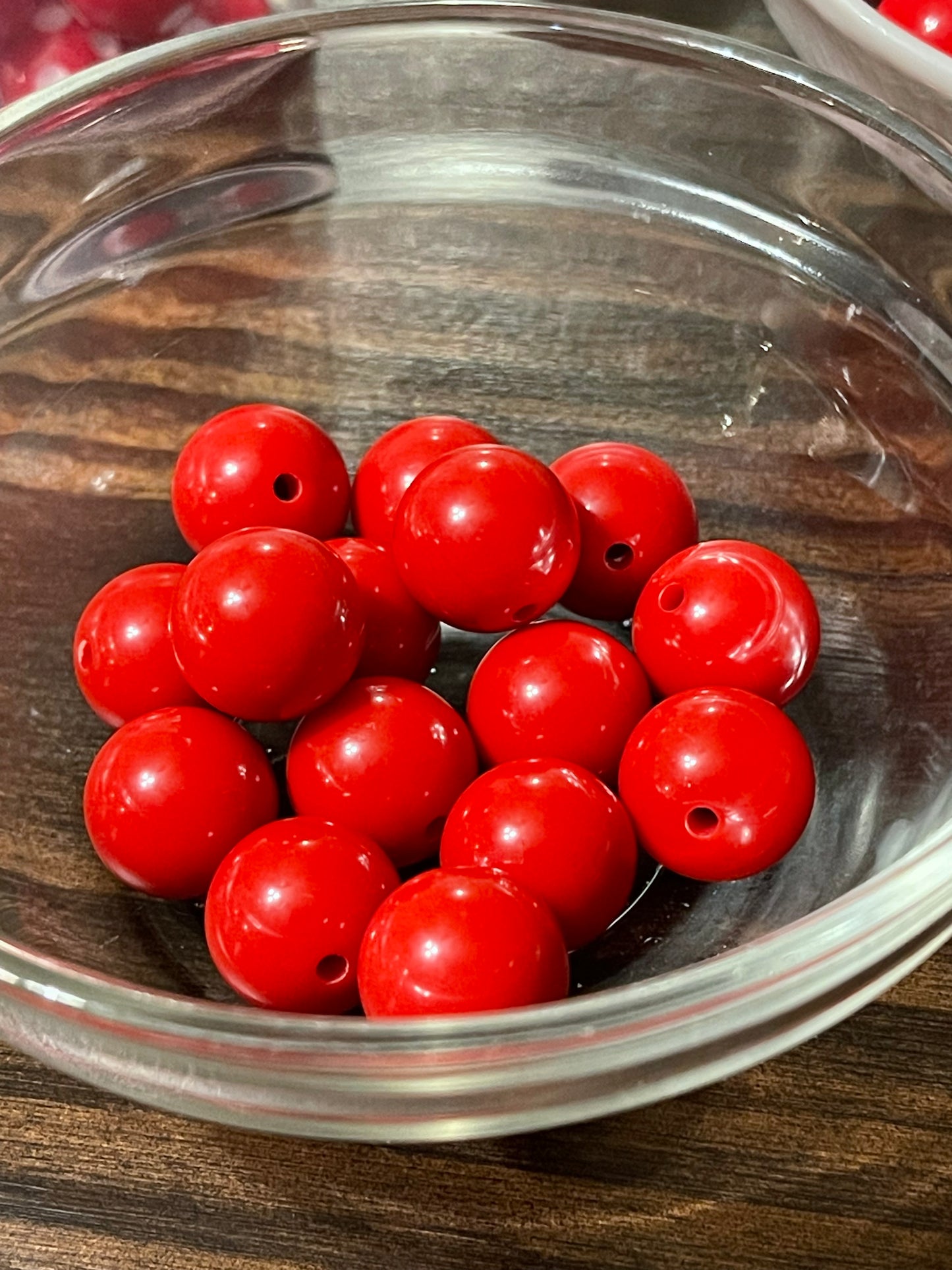 16mm ACRYLIC BEAD SOLID Christmas COLORS (3 Variations)