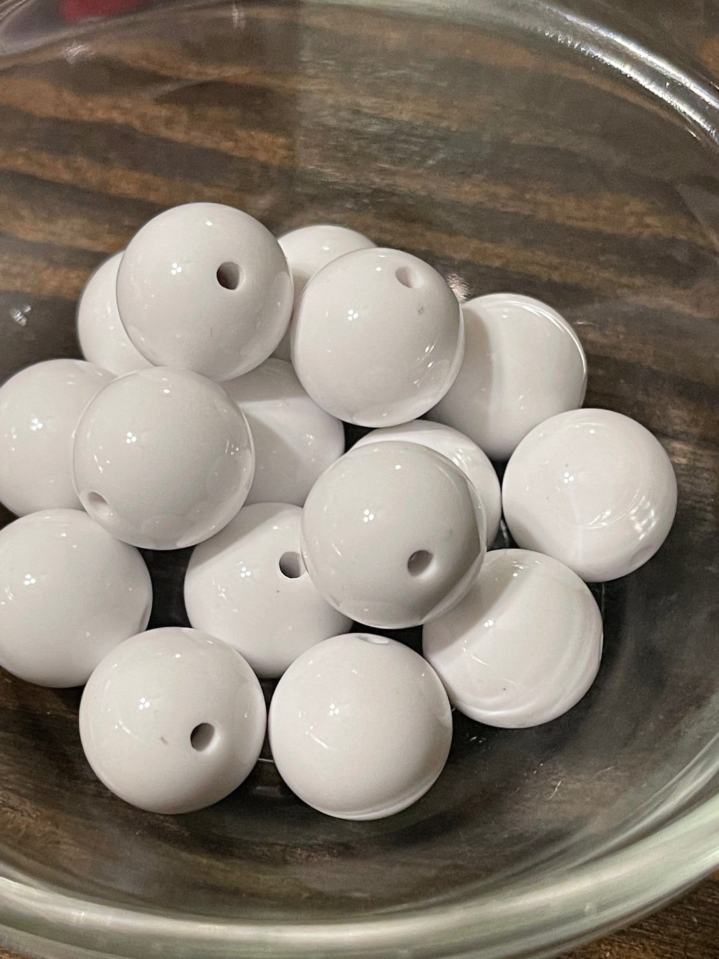 16mm ACRYLIC BEAD SOLID Christmas COLORS (3 Variations)