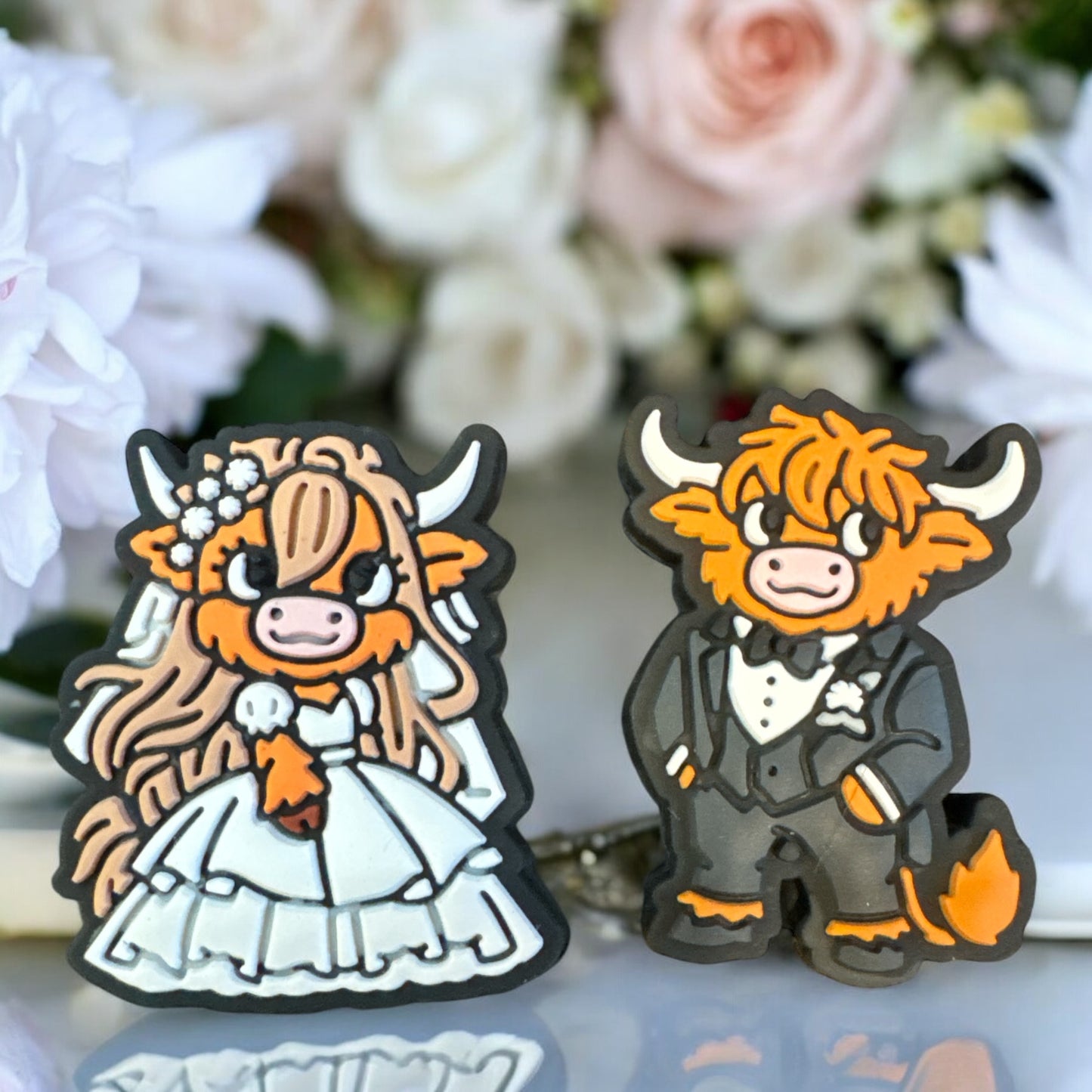 SILICONE FOCAL-TUXedo Dress Wedding Highland Cow