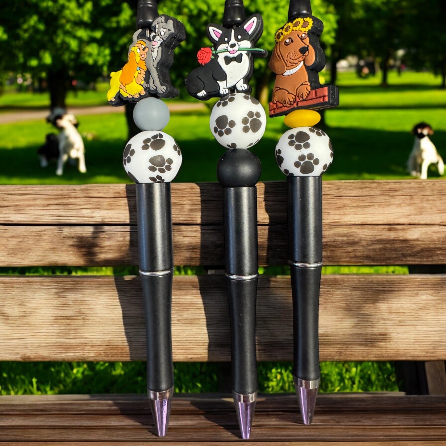 19mm Silicone Bead- Dog Paw print (Bead only-Pen set sold separately)