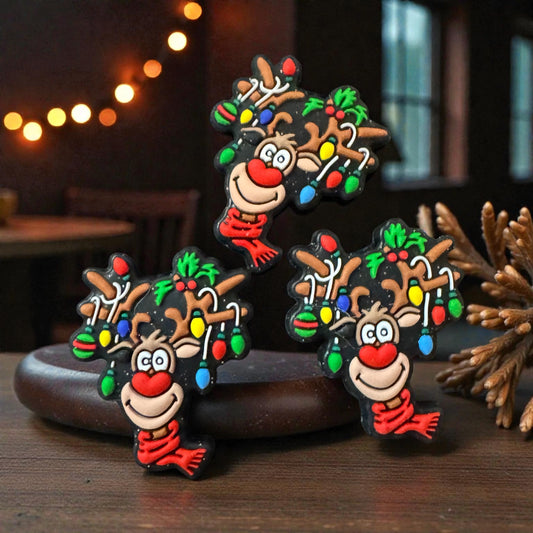 HOLIDAY FOCAL-CHRISTMAS- reindeer with Christmas lights
