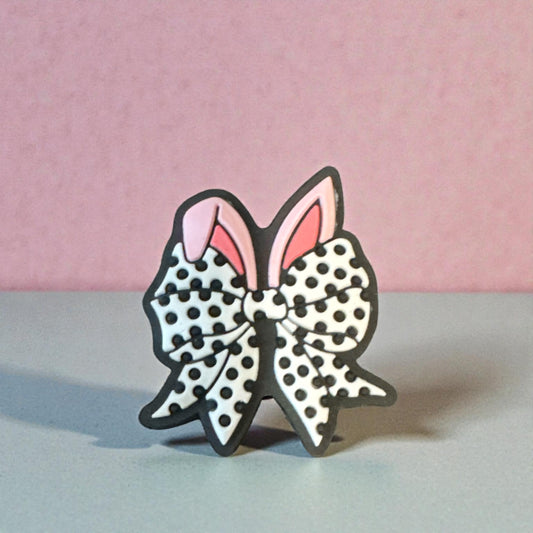 SILICONE FOCAL- bow with bunny ears Easter Spring