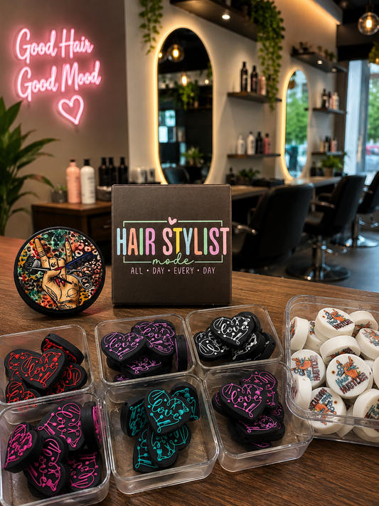 SILICONE FOCAL- Hair Cutter Salon Theme (6 Options)