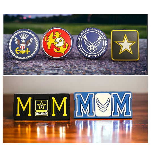 SILICONE FOCALS- Military and Military Mom FOCALS- 8 Options