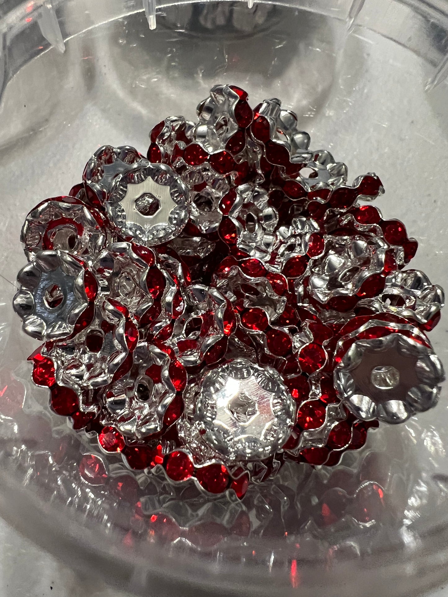 SPACERS-12mm WAVY RHINESTONES  4 Options