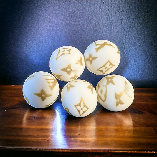 15mm SILICONE BEADS gold Lv
