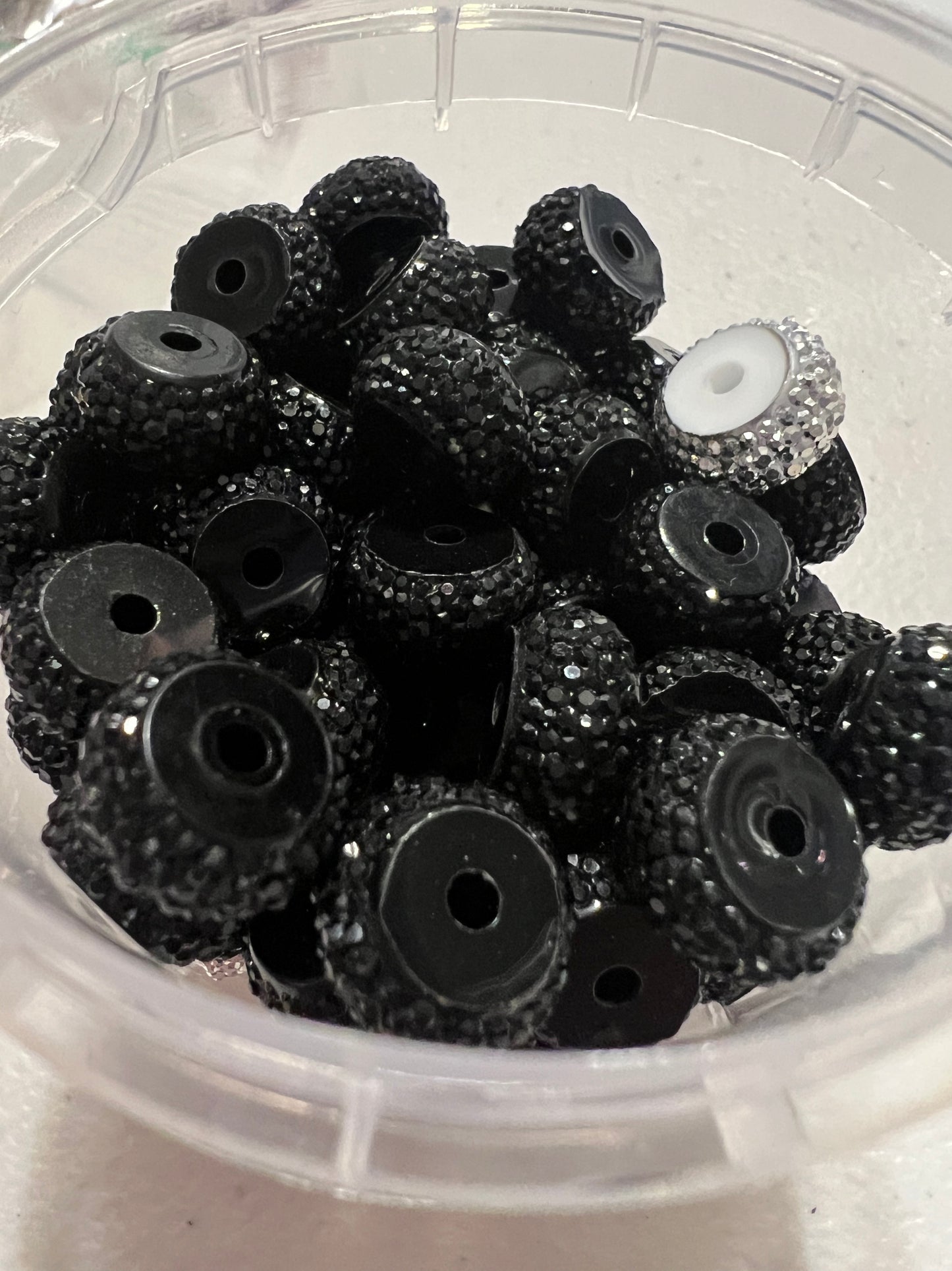 SPACERS-12mm RHINESTONES (Thicks) (4 Color Options)