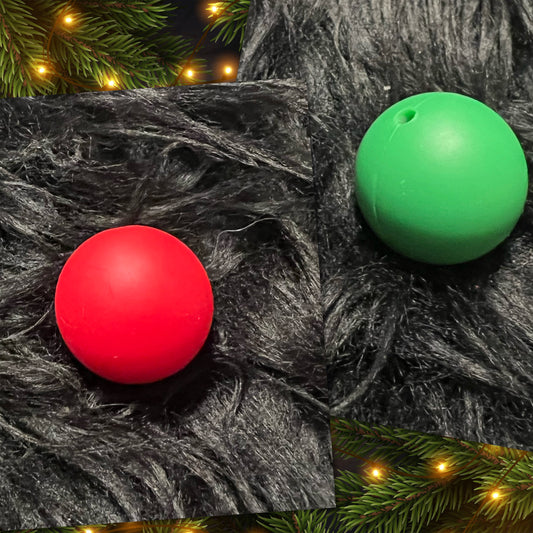 18mm silicone BEAD (RED OR GREEN OPTIONS)