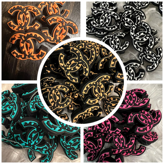 SILICONE FOCALS- C's LEOPARD cow PRINT (6 COLOR OPTIONS)