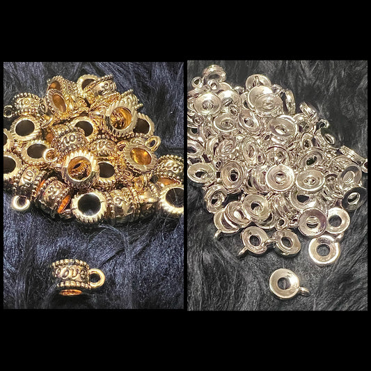 8mm SPACERS- Bail Beads CHARM spacers (4 STYLES TO CHOOSE FROM)