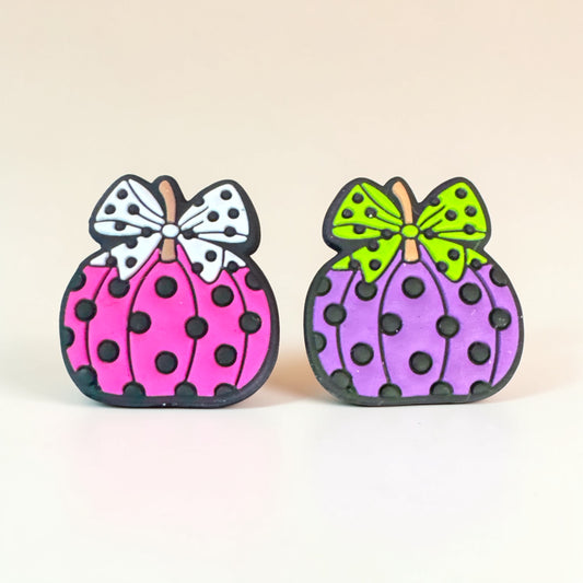SILICONE FOCAL- Pumpkin Shape with Bows
