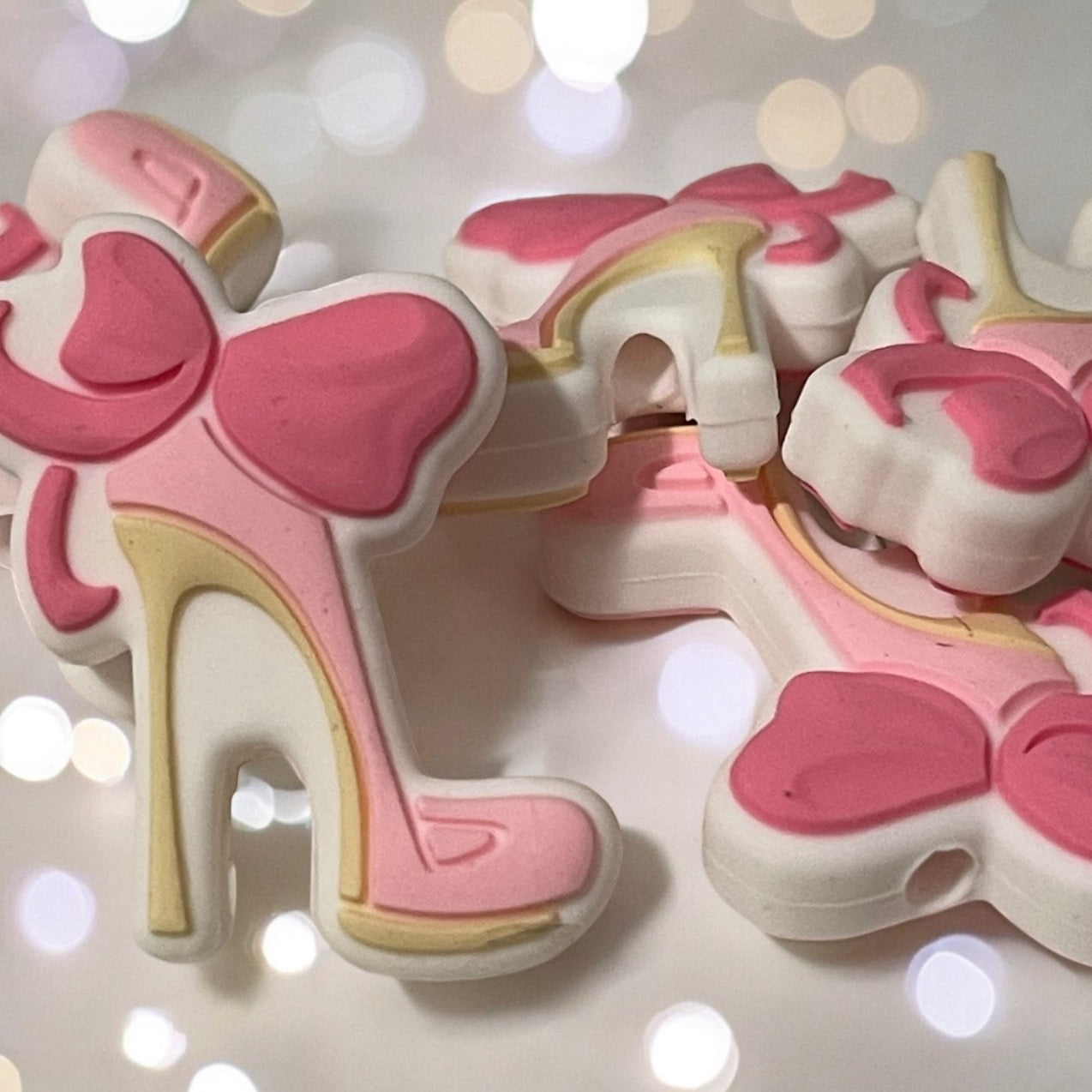 SILICONE FOCAL- Pink High Heel shoe