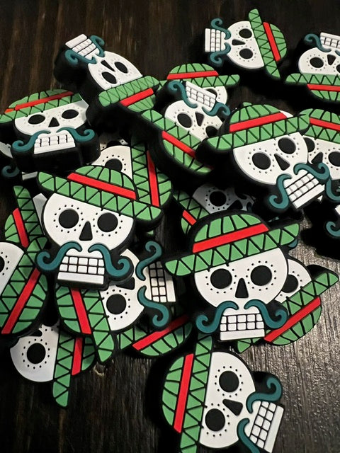 SILICONE FOCAL-SKULL DAY OF THE DEAD mexico